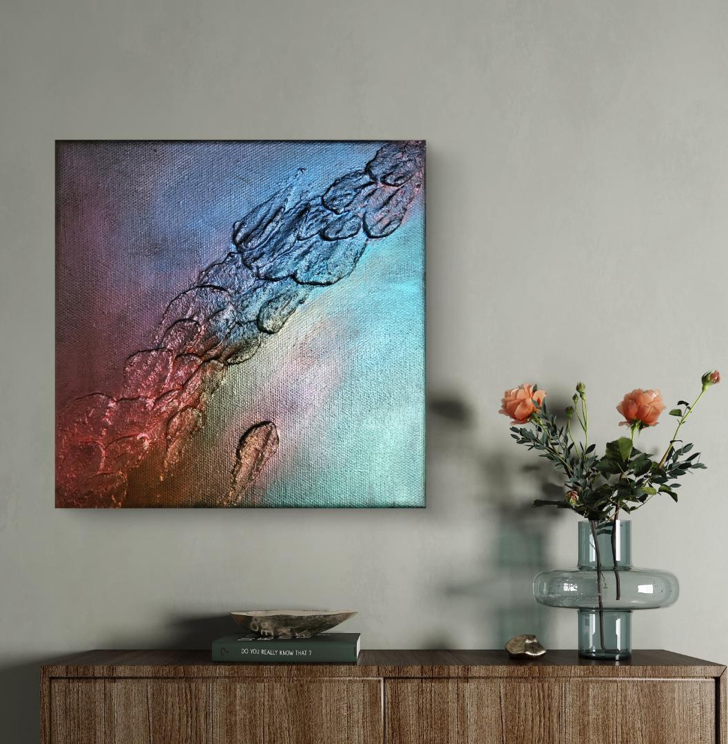 Earth/ テクスチャーアート 18×18㎝ S0 原画1点のみ モダンアート