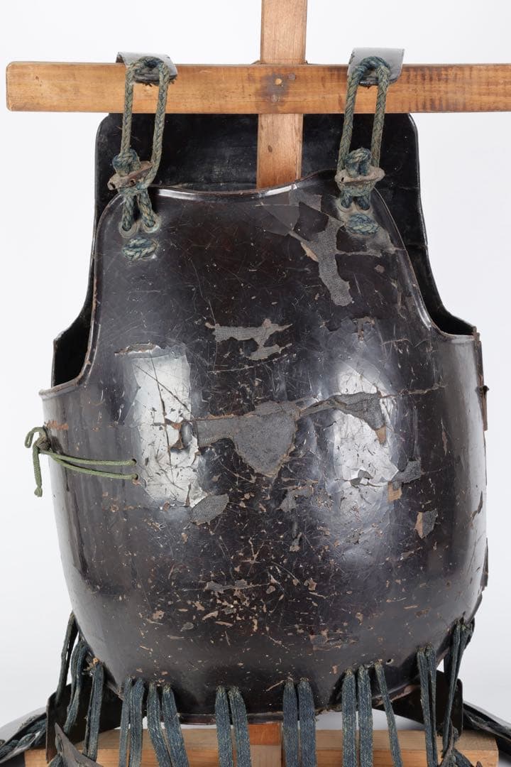 【江戸期】黒漆塗 二枚胴 胴丸 草摺付 時代甲冑 鎧 武具 鎧兜 古美術 骨董品