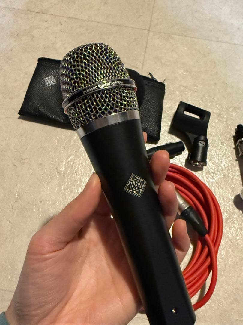 TELEFUNKEN M80 DYNAMIC マイク、ケーブル、ミニスタンド