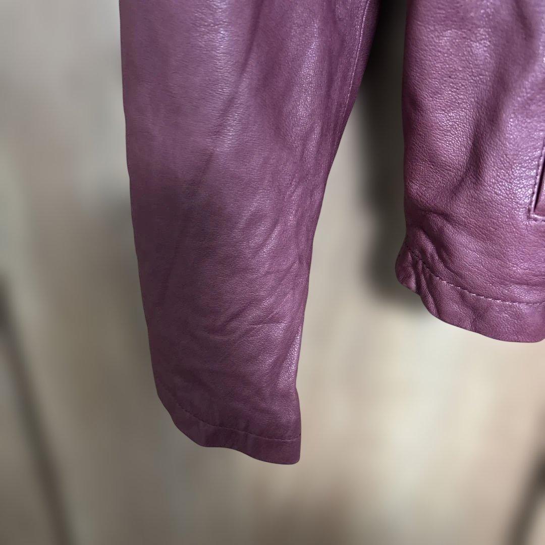 ジョルジオブラット バーガンディ レザー シングルライダース