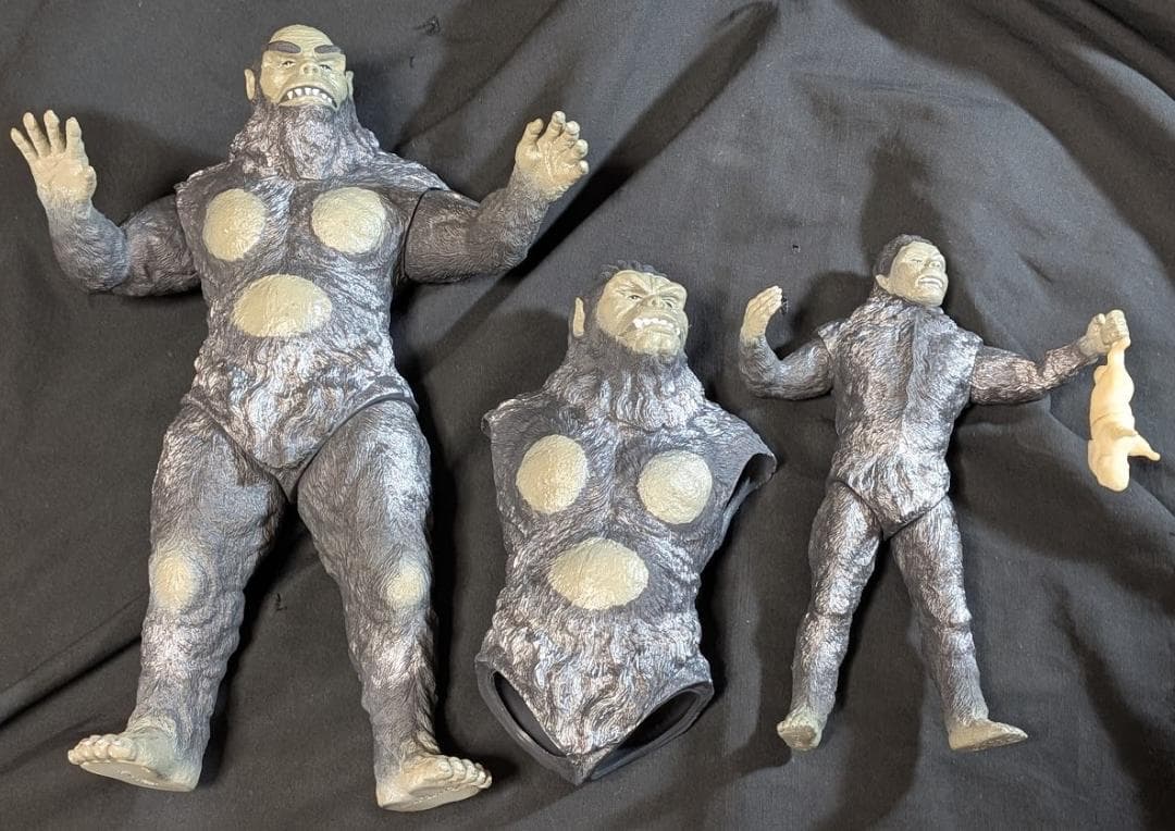 獣人雪男（エクスプラス）ソフビ 親子２体セット＋ＮＧ版頭胴体部アタッチメント