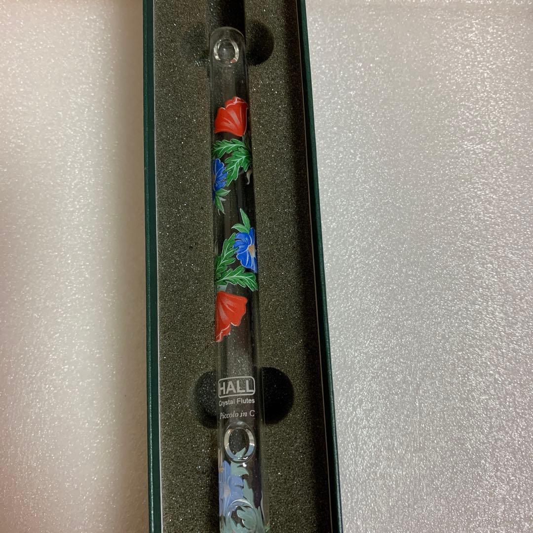 HALL クリスタルフルートC菅　Poppy 花柄デザイン
