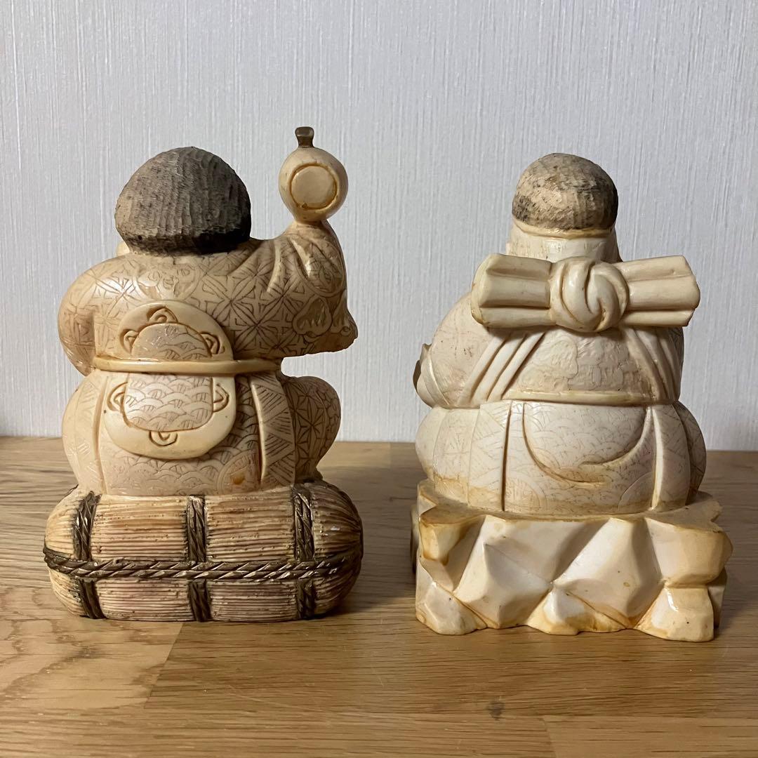 恵比寿様 大黒天様 縁起物 置物 練り物 - メルカリ