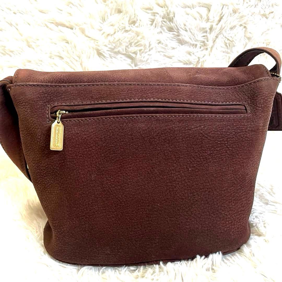 ケアキット付✨オールドコーチ ヌバック ショルダーバッグ　ソノマ　シボ革　茶