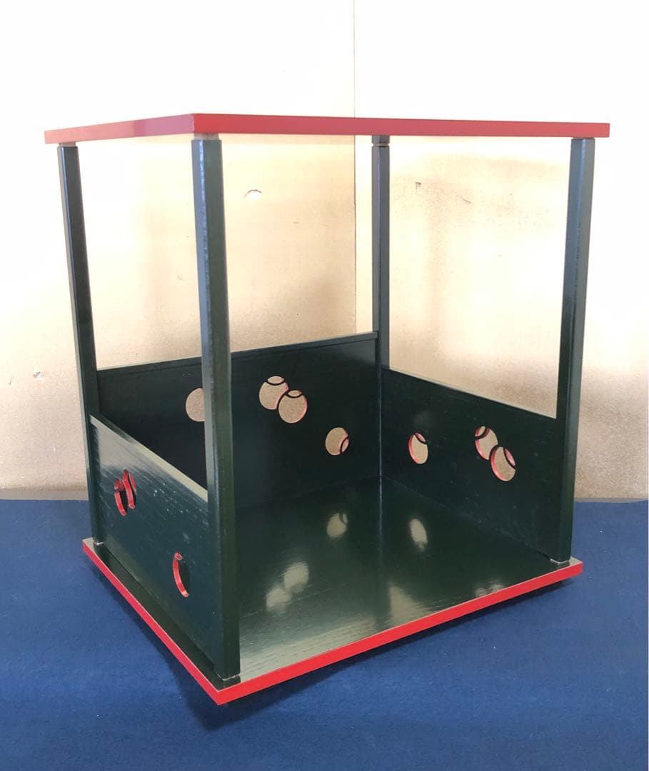 《レ》茶道具 青漆 つぼつぼ棚 組立式 元箱　251111う6