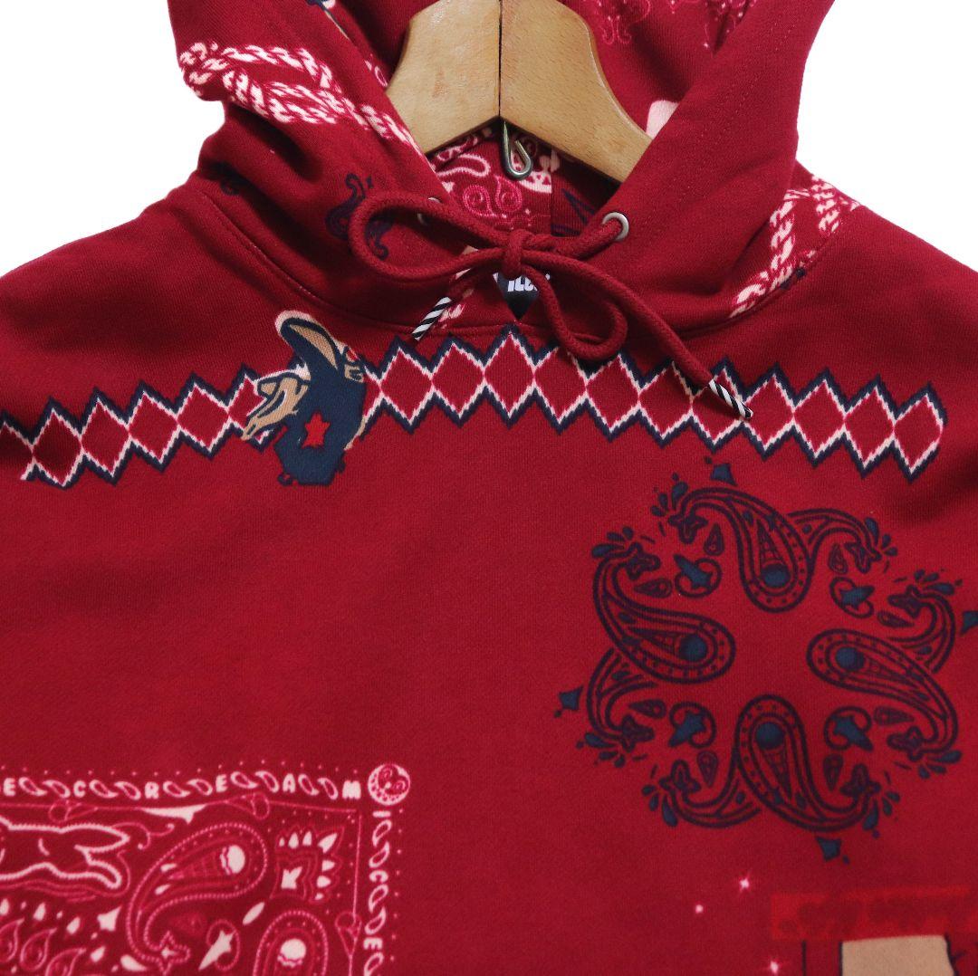 ICECREAM アイスクリーム 総柄 ペイズリー柄 プルオーバーパーカー L