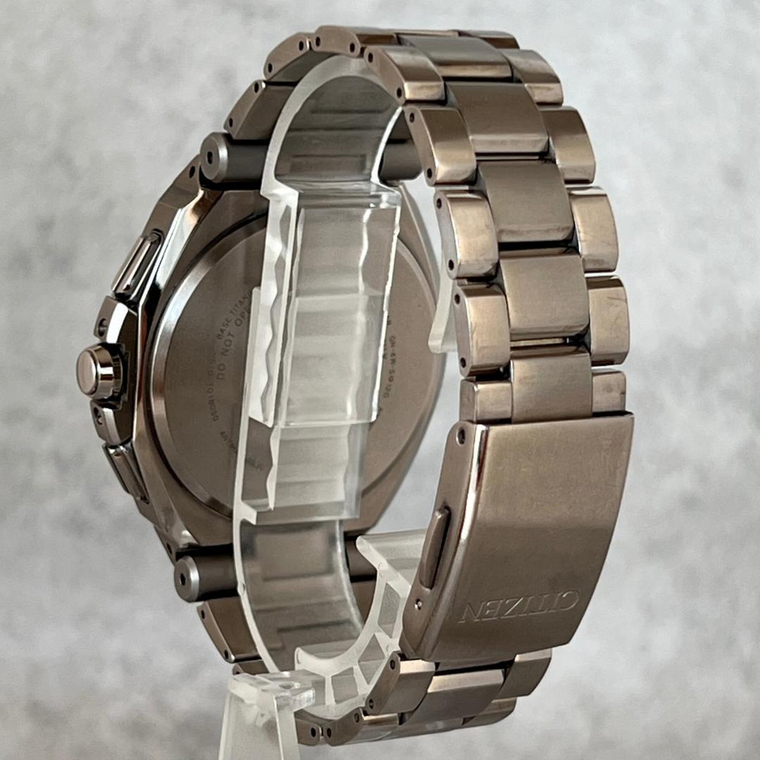 【√M】稼働品 シチズン アテッサ 電波ソーラー クロノ メンズ チタン