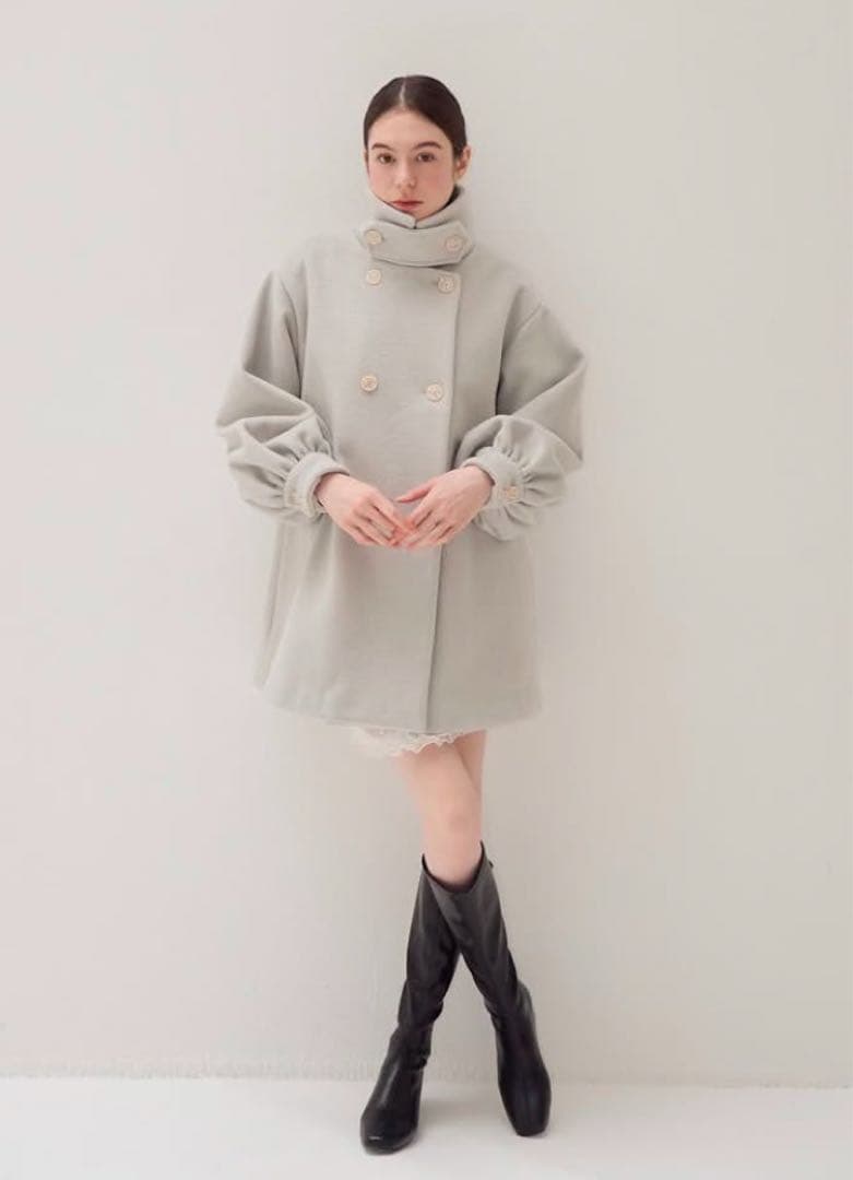 ジャケット・アウター muguet stand collar midi coat MINT muguet stand collar midi coat MINT
