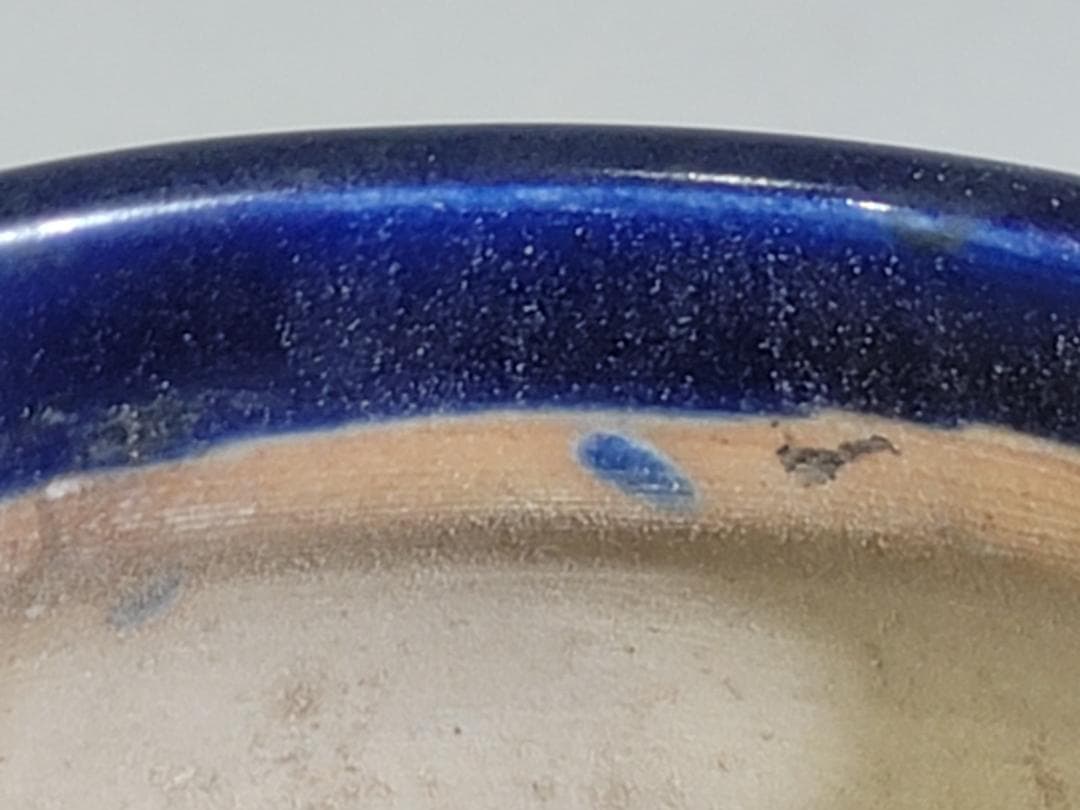 瑠璃香炉 唐木四方盆 時代物 二件 DT449