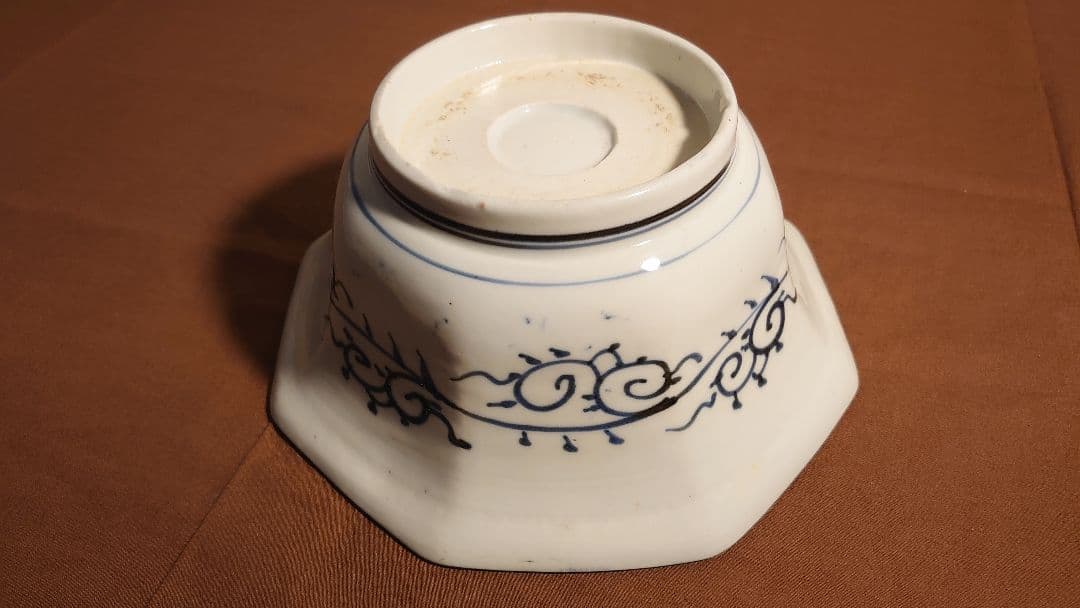 古伊万里 伊万里 染付 麒麟の図 8角鉢 アンティーク伊万里 11客の