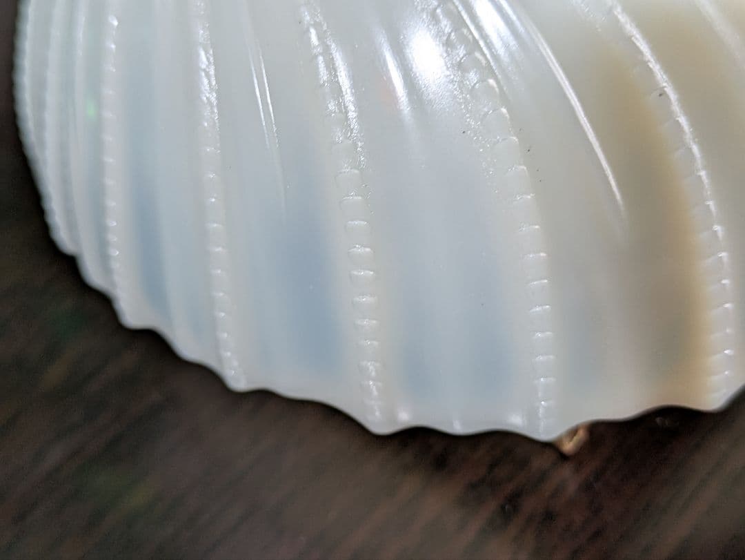 マクベス・エバンス モナックス ミルクガラス リブデザインランプシェード