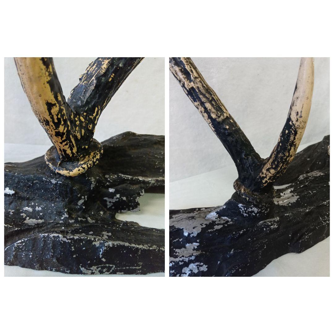 模造刀　模擬刀　日本刀　2振り　刀掛け　美術刀剣 武具　スタンド付　鹿角