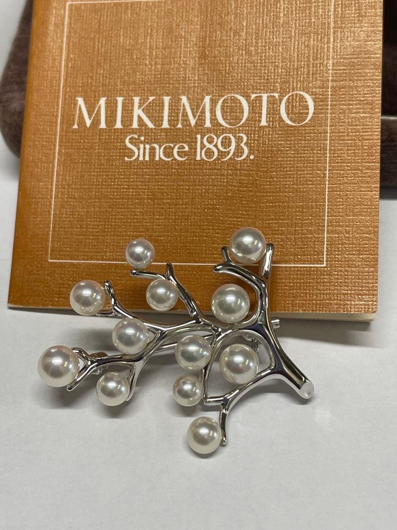 MIKIMOTO 真珠 ブローチ 幸福の木