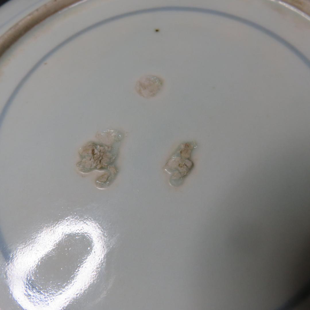 古伊万里 中皿 染付 4枚 甘手 蛤チップ 歪み 貫入 獅子 江戸 - メルカリ