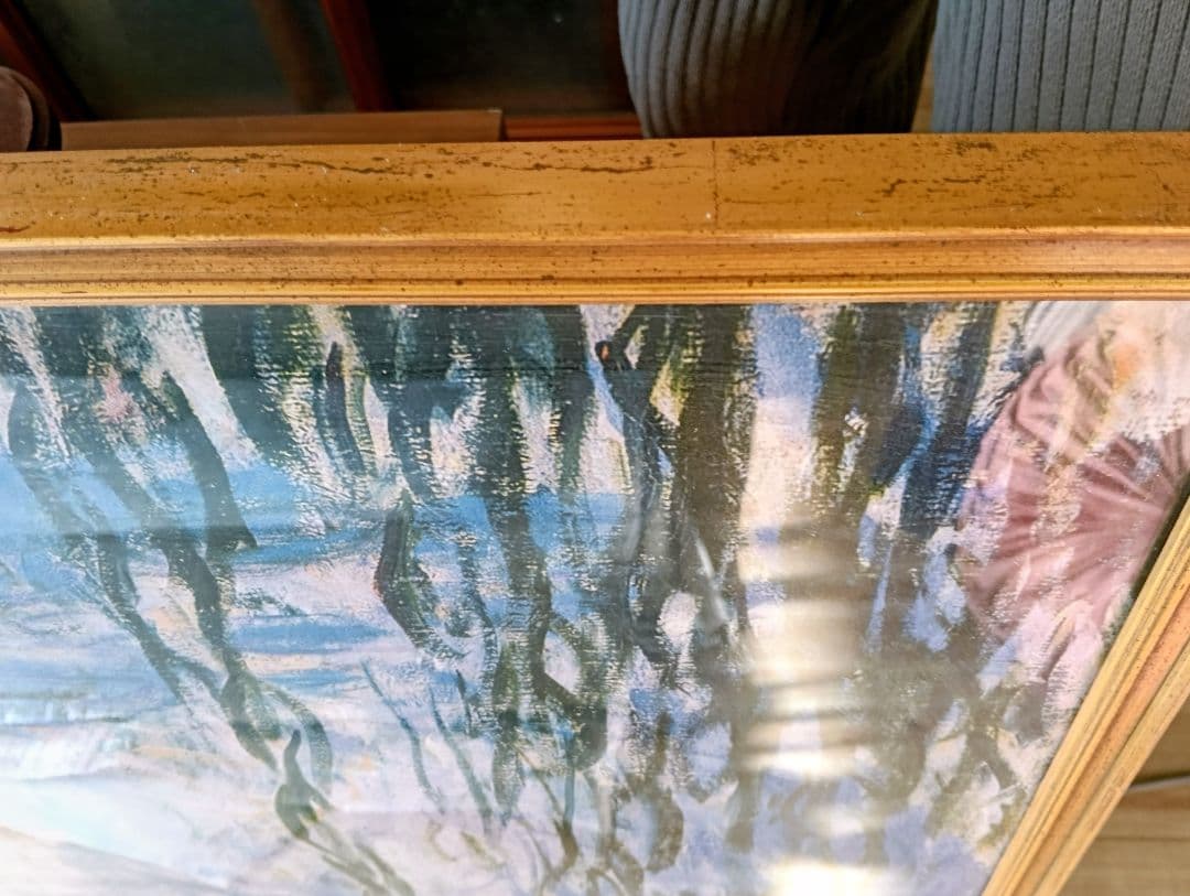 モネ睡蓮　ポスター額装ゴールドフレーム