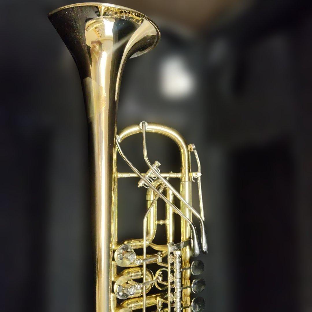 B管ロータリートランペット オクターブキー／トリガー付　※ブランドロゴ削り済