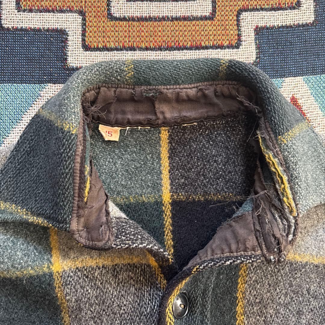 40’s ウール シャツジャケット 高配色 希少 アメカジ ビンテージ古着