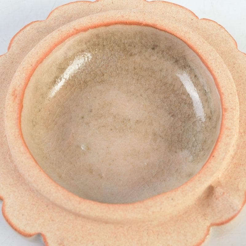 茶道具 萩焼 増野陶花作 花香合 共箱 V 9720