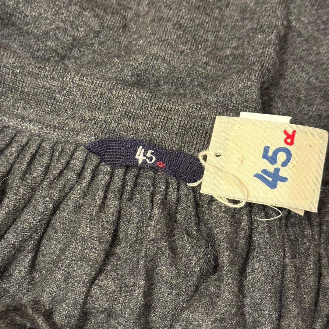 【未使用タグ付き】45R チャコールグレー ギャザースカート (サイズ0)