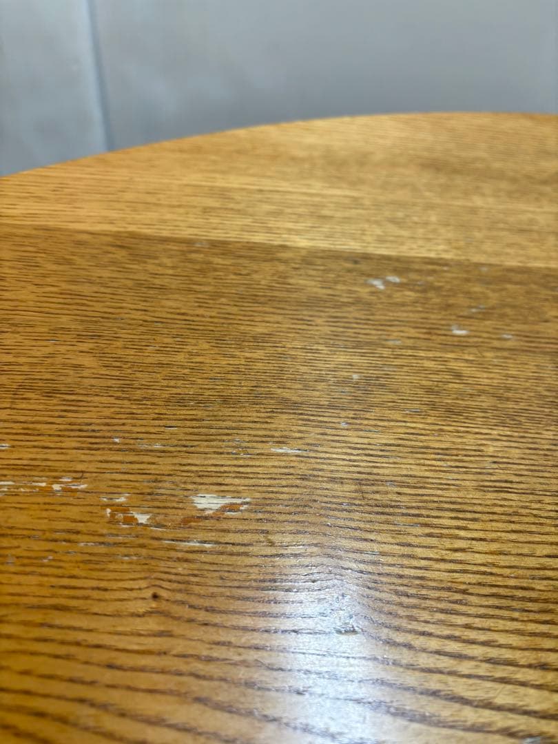 ② 165サイズ　変形P型　ダイニングテーブル　タモ無垢材