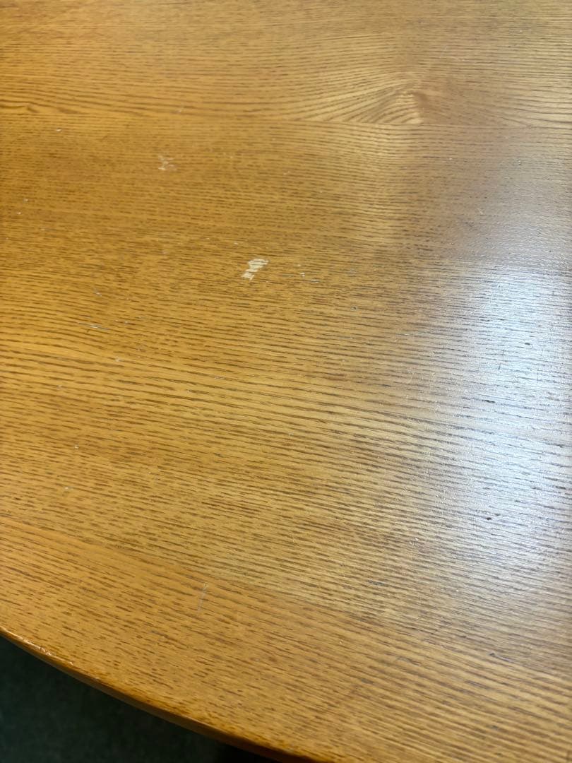 ② 165サイズ　変形P型　ダイニングテーブル　タモ無垢材