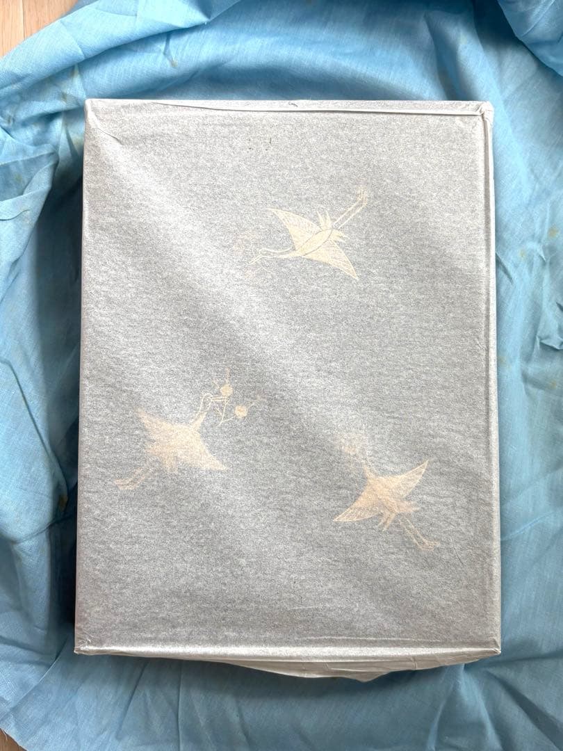 平安象彦京漆器 「松喰鶴」手文庫　桐箱入り