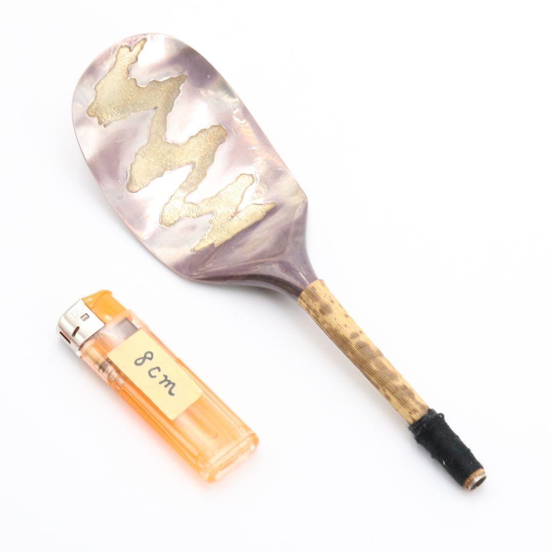 木村清雲造 鵬雲斎好写 南鐐瑞雲象嵌入炉用灰匙 純銀製約65g 茶道具V303