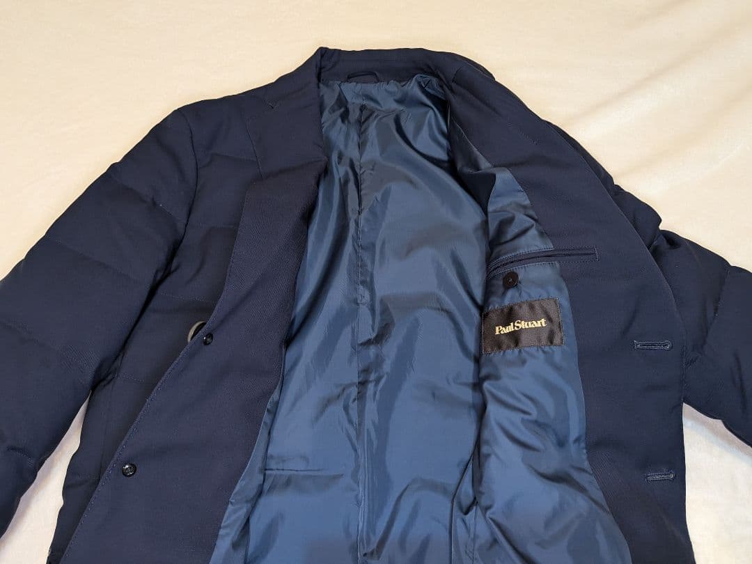 美品】Paul Stuart ネイビー ダウン チェスターコート ダウンコート