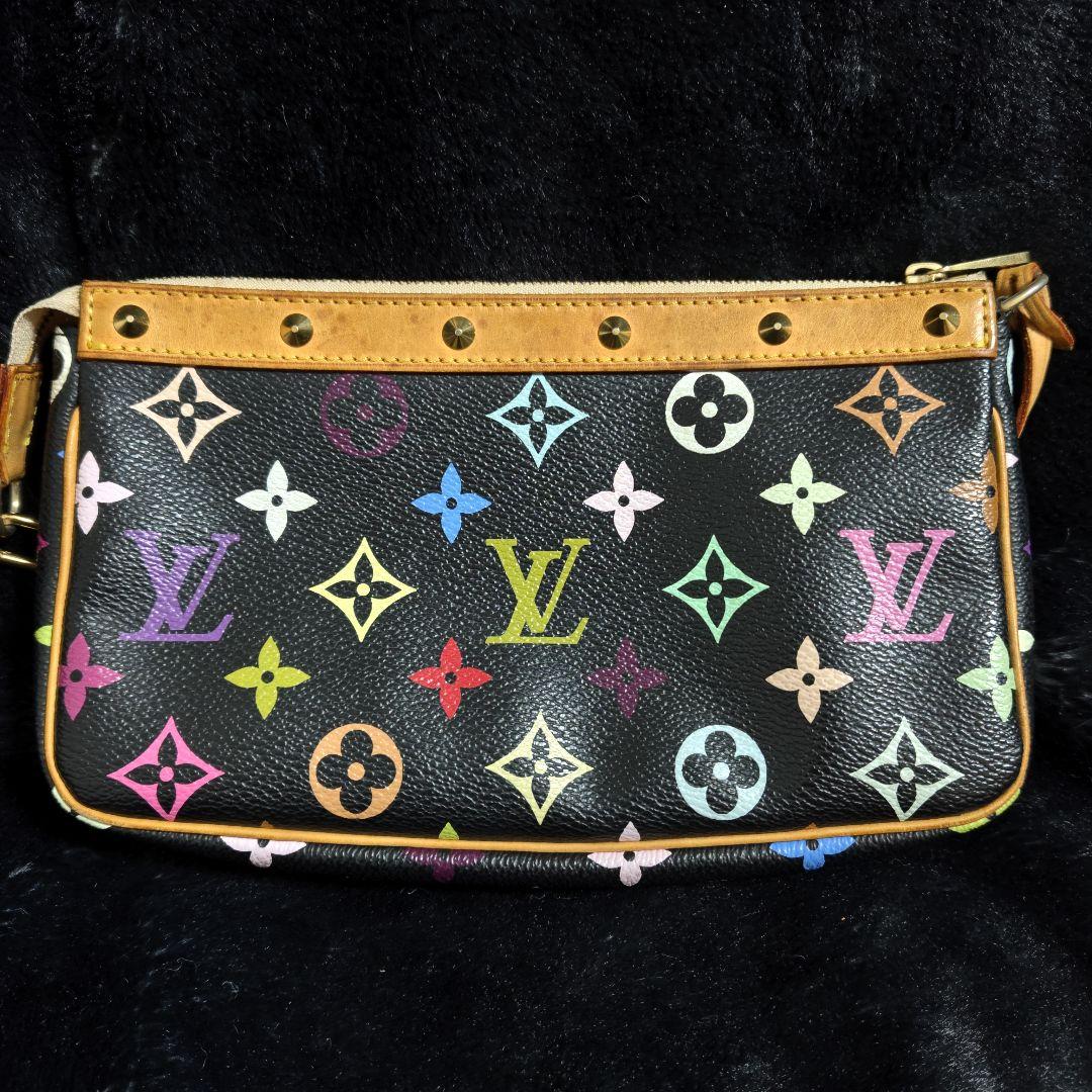 ルイヴィトン ポシェットアクセソワール マルチカラー ノワール 正規品