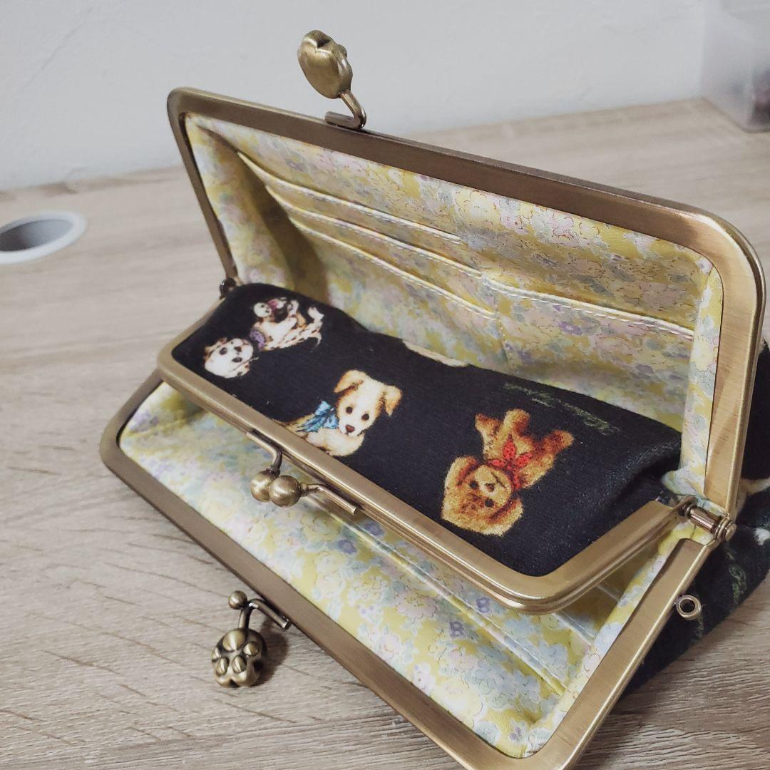 《専用》親子がま口長財布 こいぬ図鑑