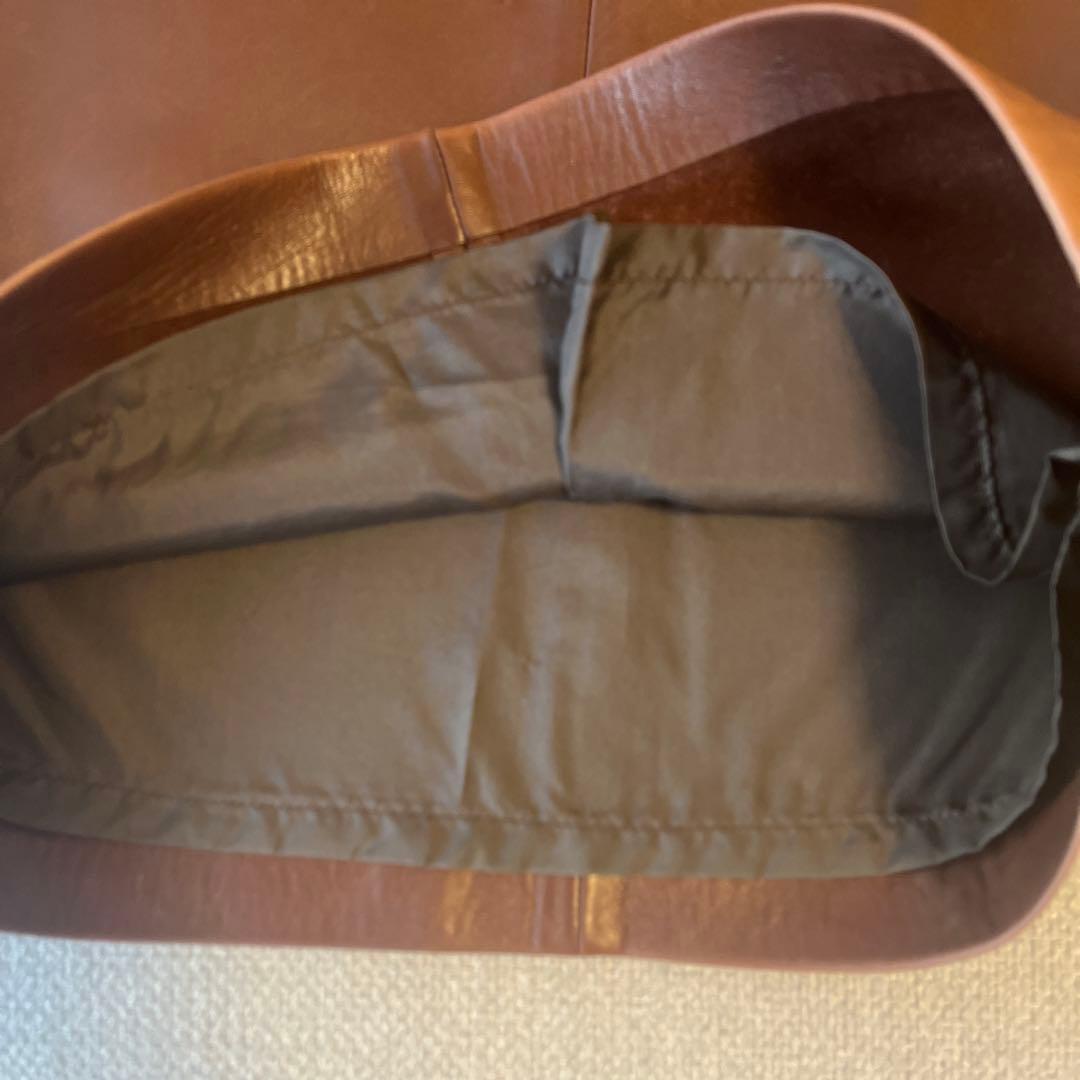 ロエベ　ブラウン　ラムレザー タイトスカート ひざ丈　サイズ38