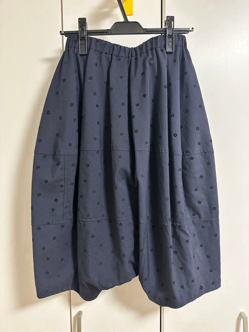 【2/15まで】コムデギャルソンガール　花柄 サルエルパンツ 紺色