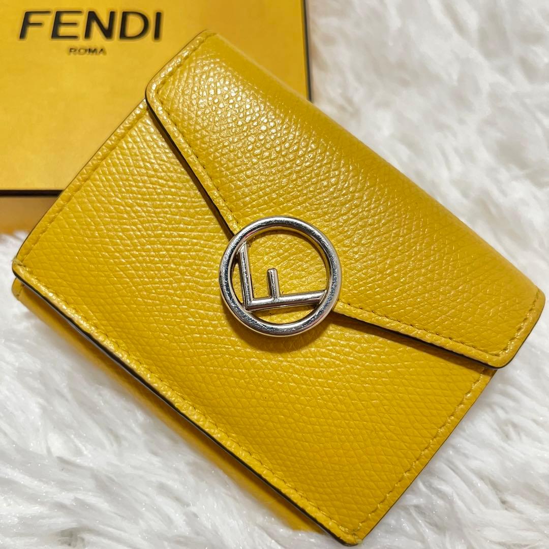 Fendi イエロー 三つ折り財布