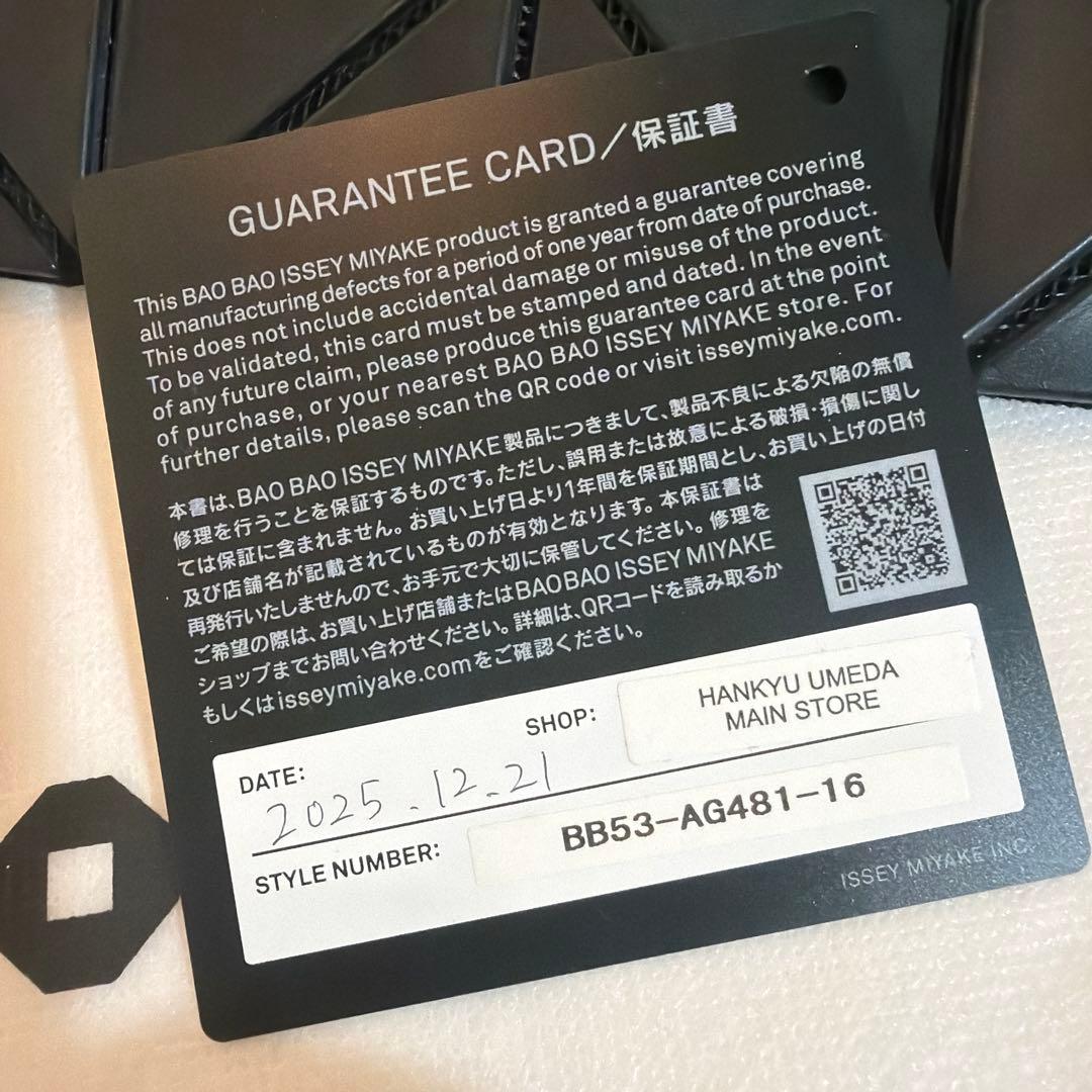 BAO BAO ISSEY MIYAKE BOSTON　MATTE BLACK