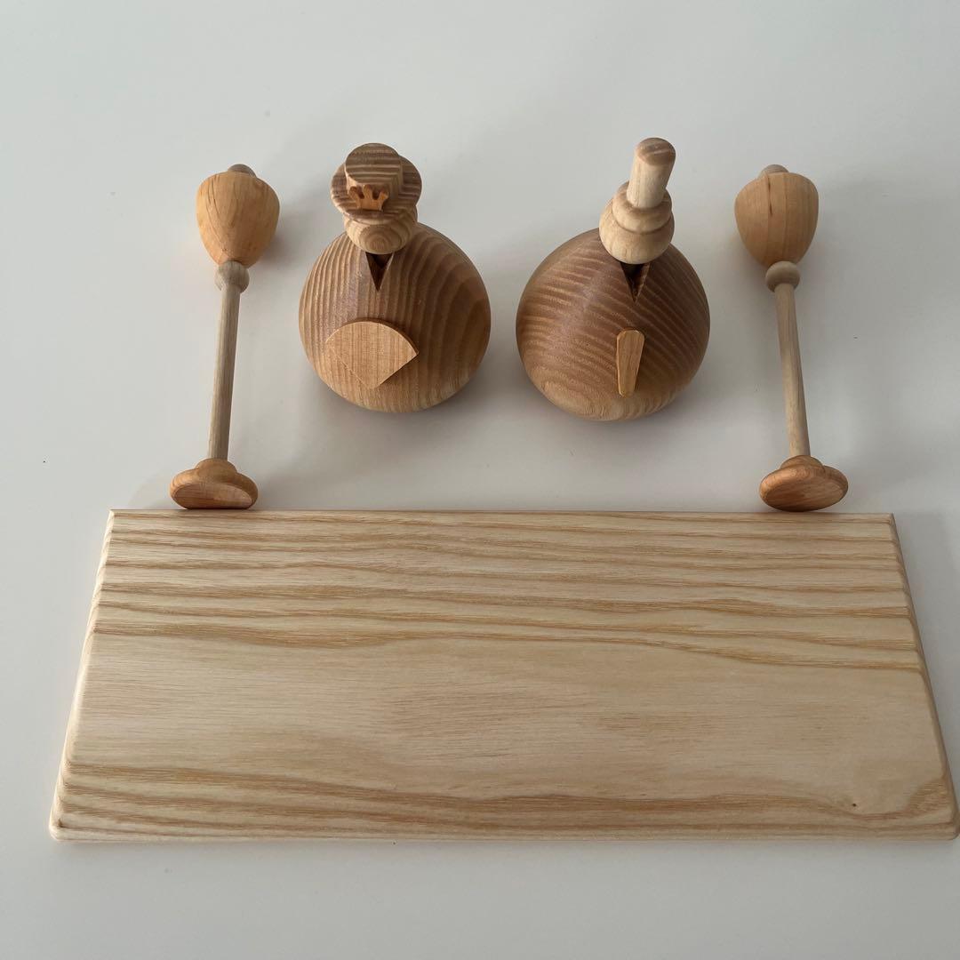 【新品/正規品】2025年度lemi toys木製雛人形　コンパクト　おひなさま