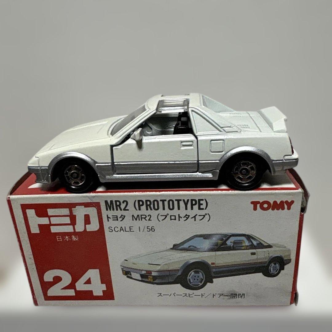 トヨタ MR2 (プロトタイプ) 日本製トミカ 赤箱 No.24