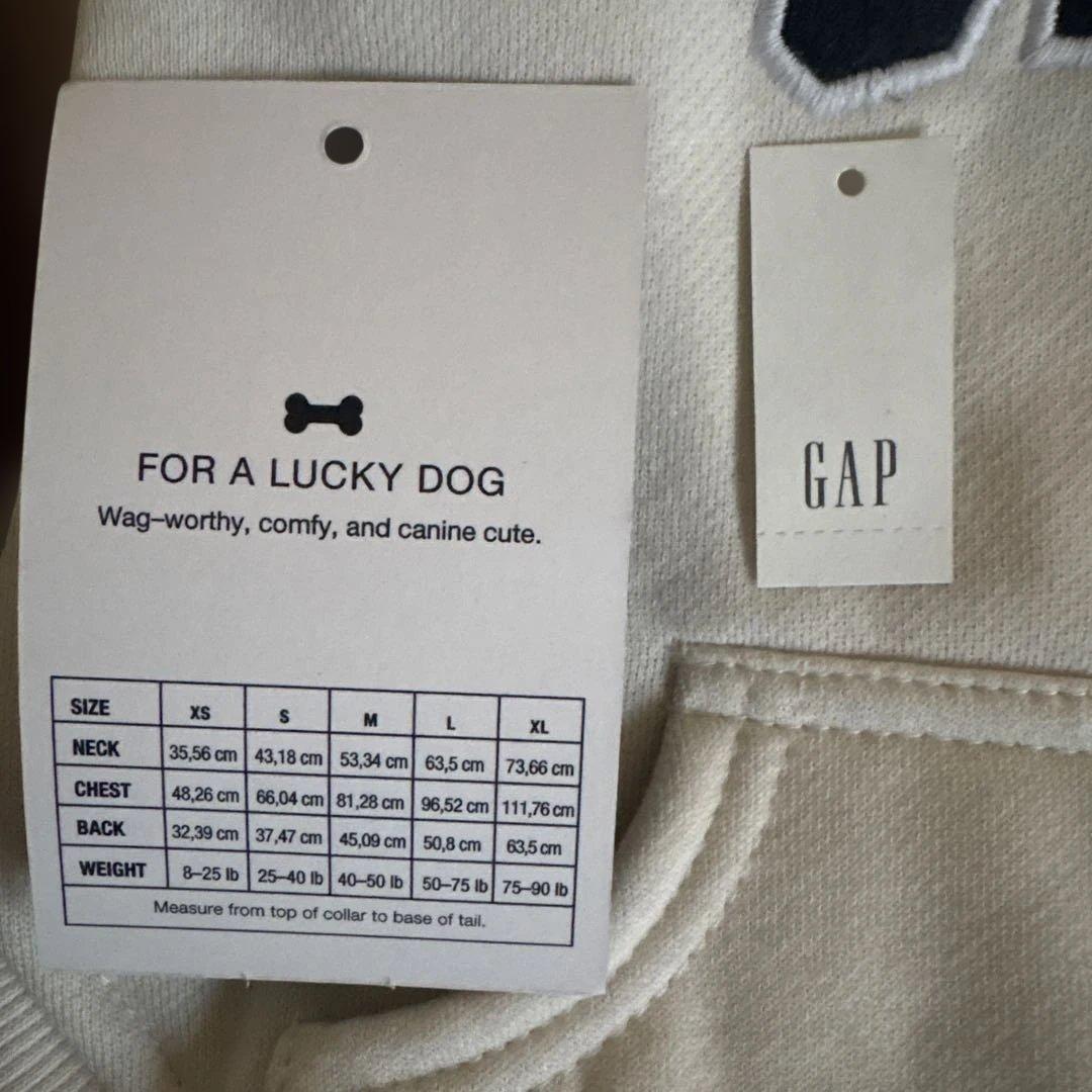 新品未使用】GAP 犬用パーカー ネイビー ホワイト XS 2点セット