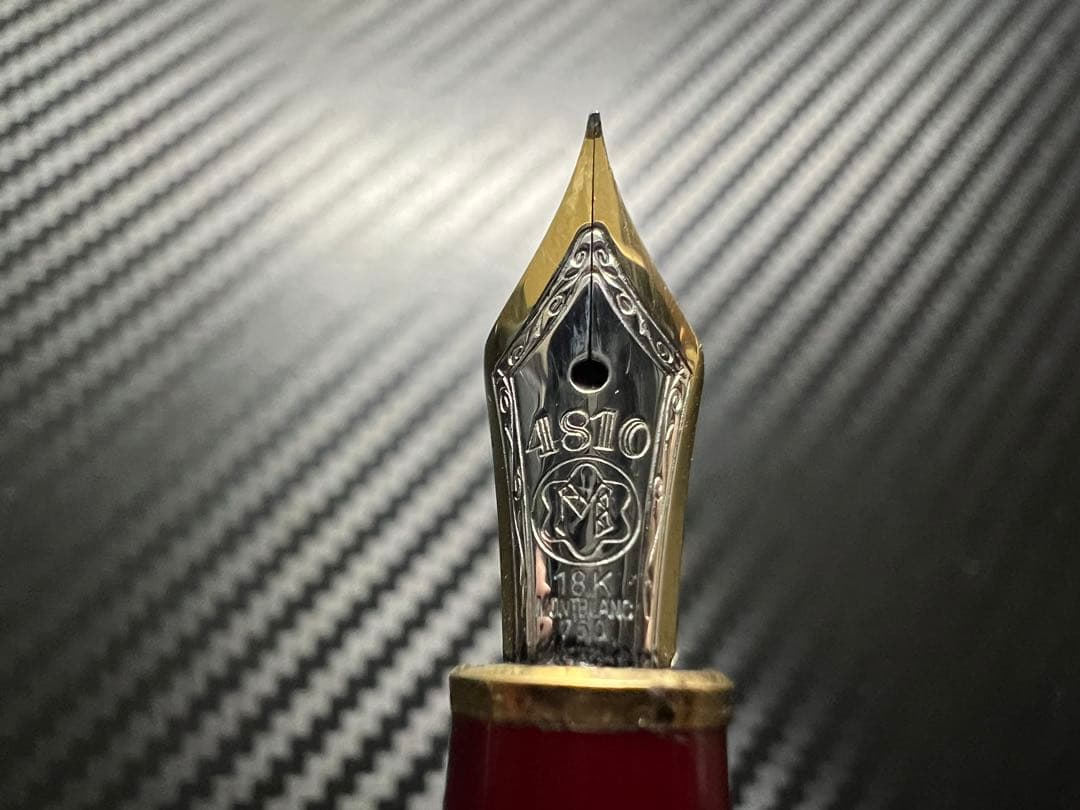 モンブラン マイスターシュテュック 144 万年筆 ボルドー 中白 M 中字