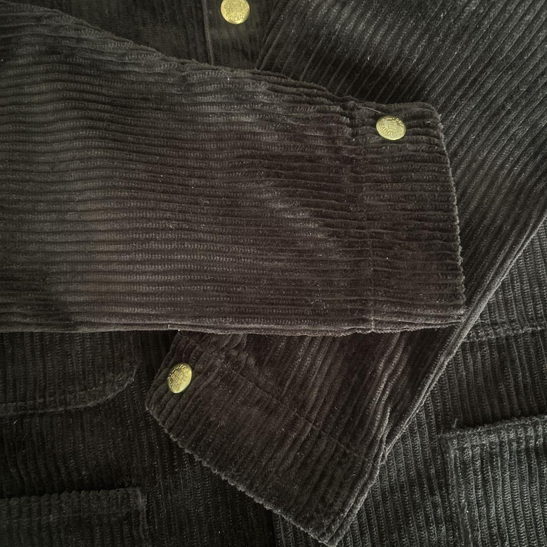 ユニバーサルオーバーオール　セットアップ　コーデュロイ　メンズ　黒　M