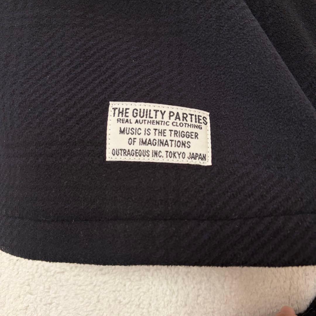 【極美品L】Wacko Maria チェック フリース シャツ ジャケット 黒系