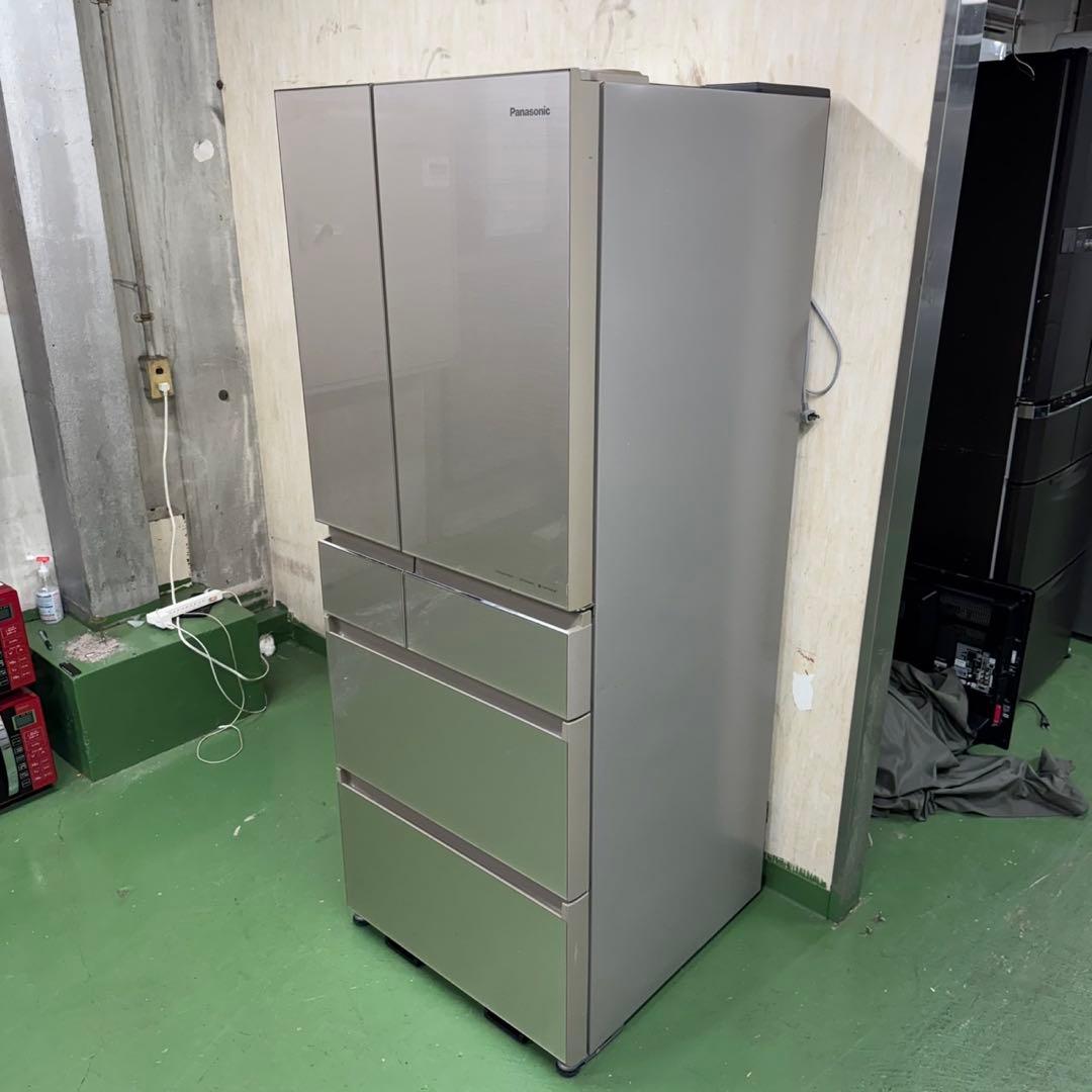 60★2019年製★パナソニック　冷蔵庫　6ドア　大型　自動製氷付き　ガラス扉