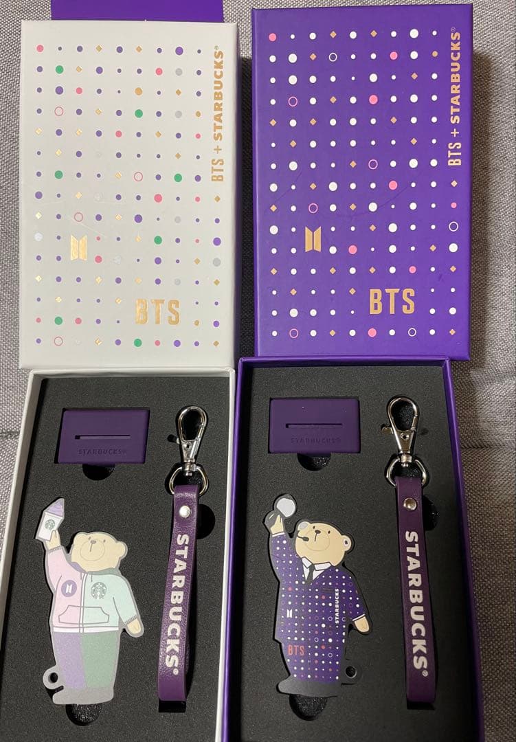 BTS × スターバックス　コラボ　韓国限定　 白　紫　 ベアリスタ