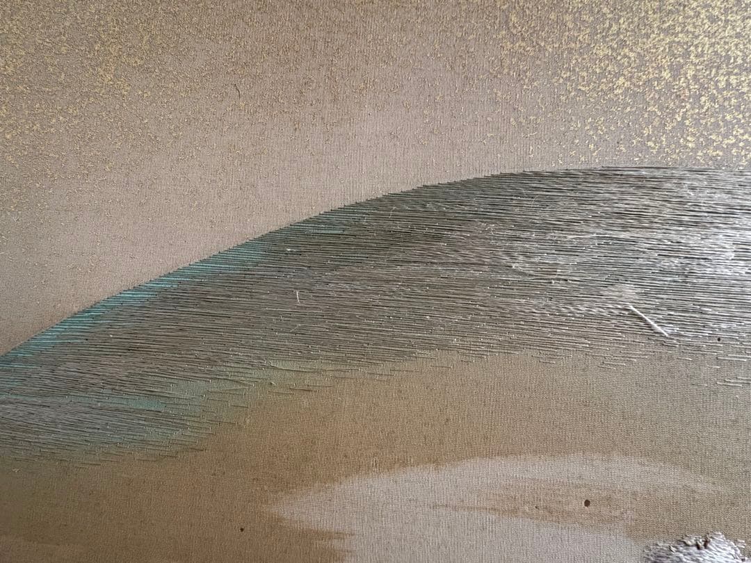 横額 刺繍 竹内栖鳳の絵をモチーフに