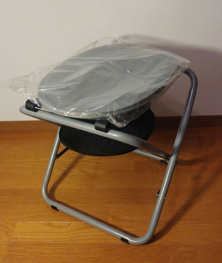 新品 携帯 トイレ 折りたたみ式どこでもトイレ グレー ユニパック5枚付