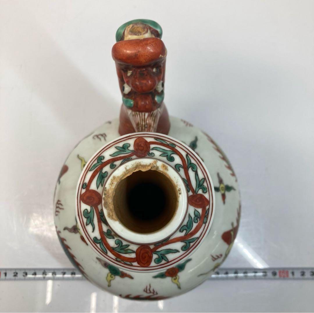 中国美術 明時代 宣徳年製 赤絵壺 高さ25㎝ - メルカリ