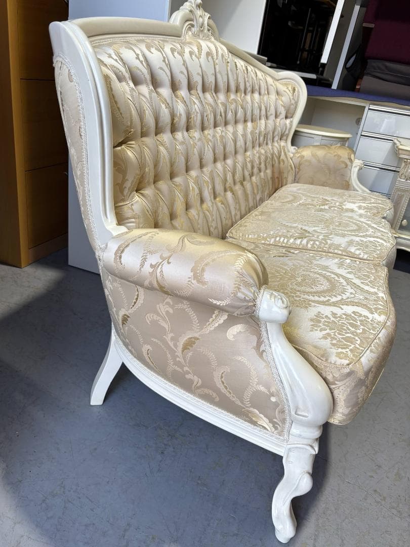 すずらん イタリア家具 ヨーロッパ家具 3Pソファのみ193cm Used