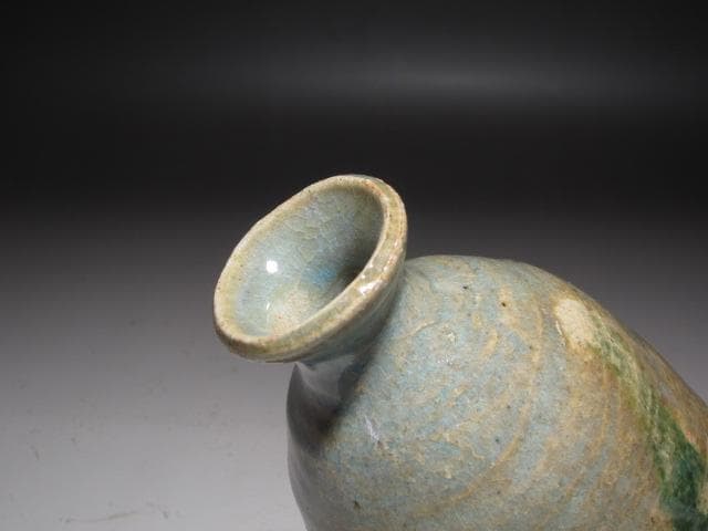 ★　北大路魯山人　織部徳利　趣ある一品です★x281