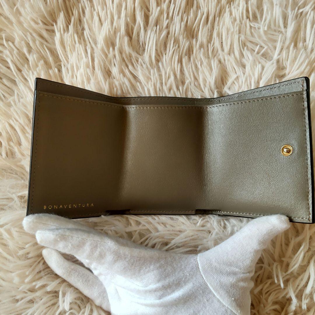 新品同様✨ボナベンチュラ 三つ折り財布 オフホワイト バイカラー