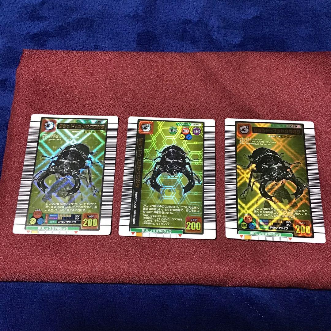 甲虫王者ムシキング　タランドゥスツヤクワガタ　3枚セット
