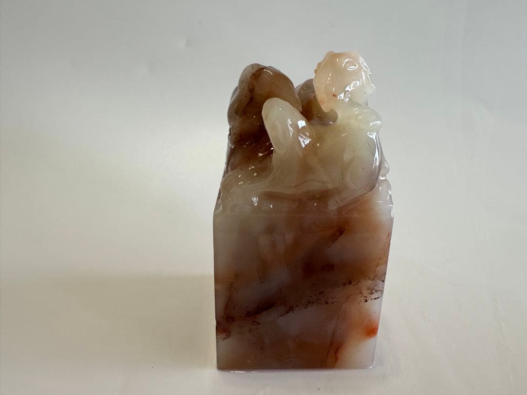 13三羊開泰ラオス石巧色美品印材印石落款書道